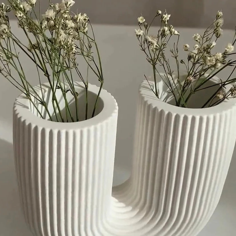 Vase scandinave à fleurs séchées _ minimaliste Vase décoratif